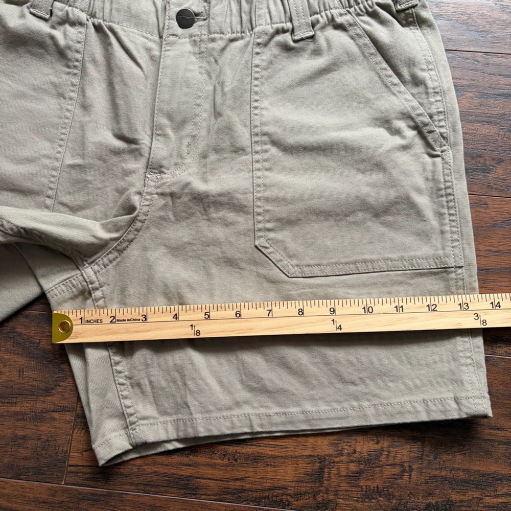 Carhartt Canvas Relaxed Fit Elastic Waist Workwear Granola Carpenter Shorts - Picture 13 of 15